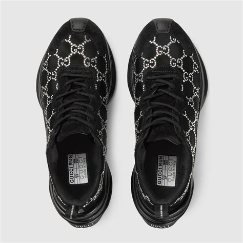 gucci run sneakers black|black gucci sneakers outfit.